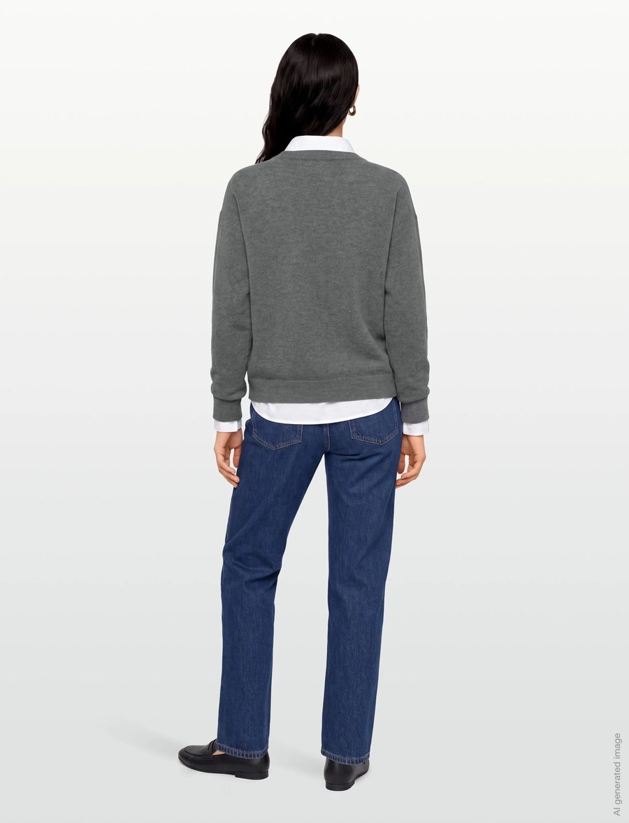 Gant - SUPERFINE LAMBSWOOL C-NECK - pullover - charcoal melange - 4