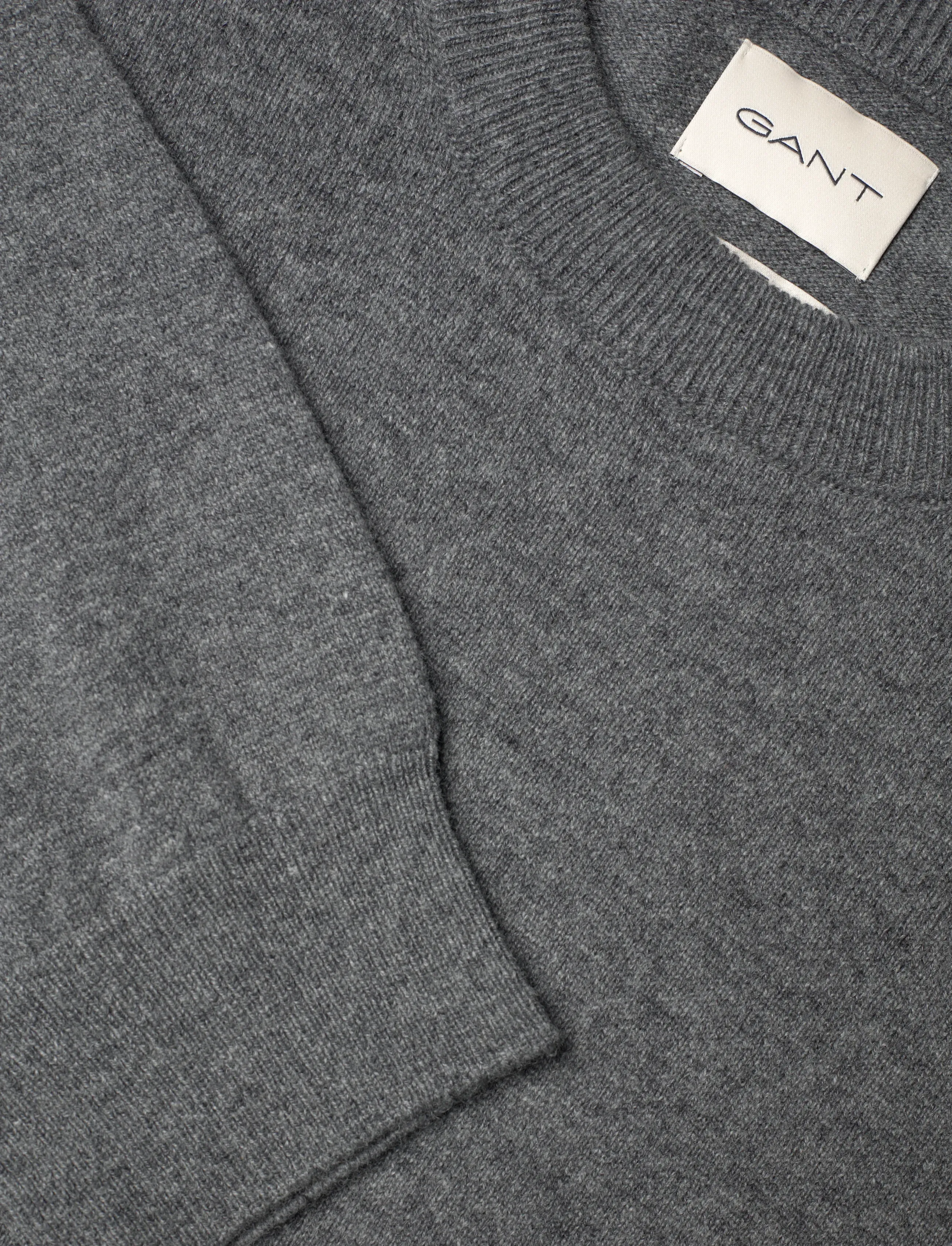 Gant - SUPERFINE LAMBSWOOL C-NECK - jumpers - charcoal melange - 2