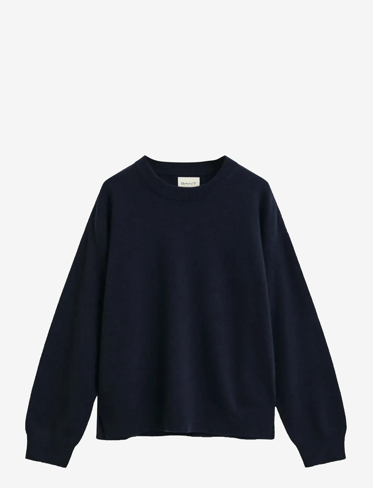 GANT - SUPERFINE LAMBSWOOL C-NECK - stickade tröjor - evening blue - 0