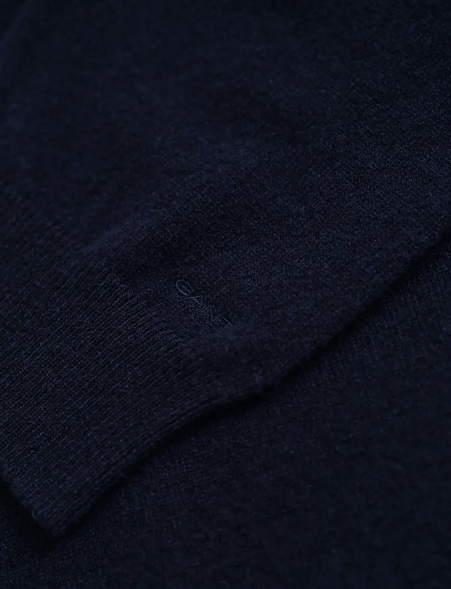 Gant - SUPERFINE LAMBSWOOL C-NECK - strikkegensere - evening blue - 1