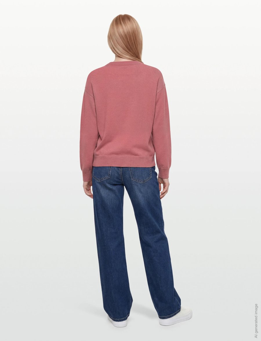 Gant - SUPERFINE LAMBSWOOL C-NECK - sviitrid - faded brick - 4