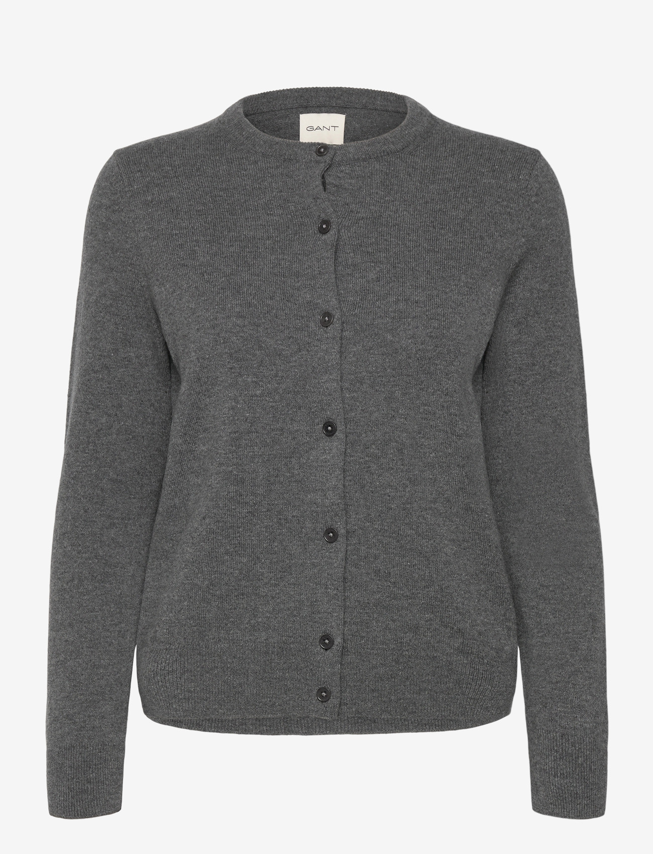 GANT - SUPERFINE LAMBSWOOL CARDIGAN - koftor - charcoal melange - 0