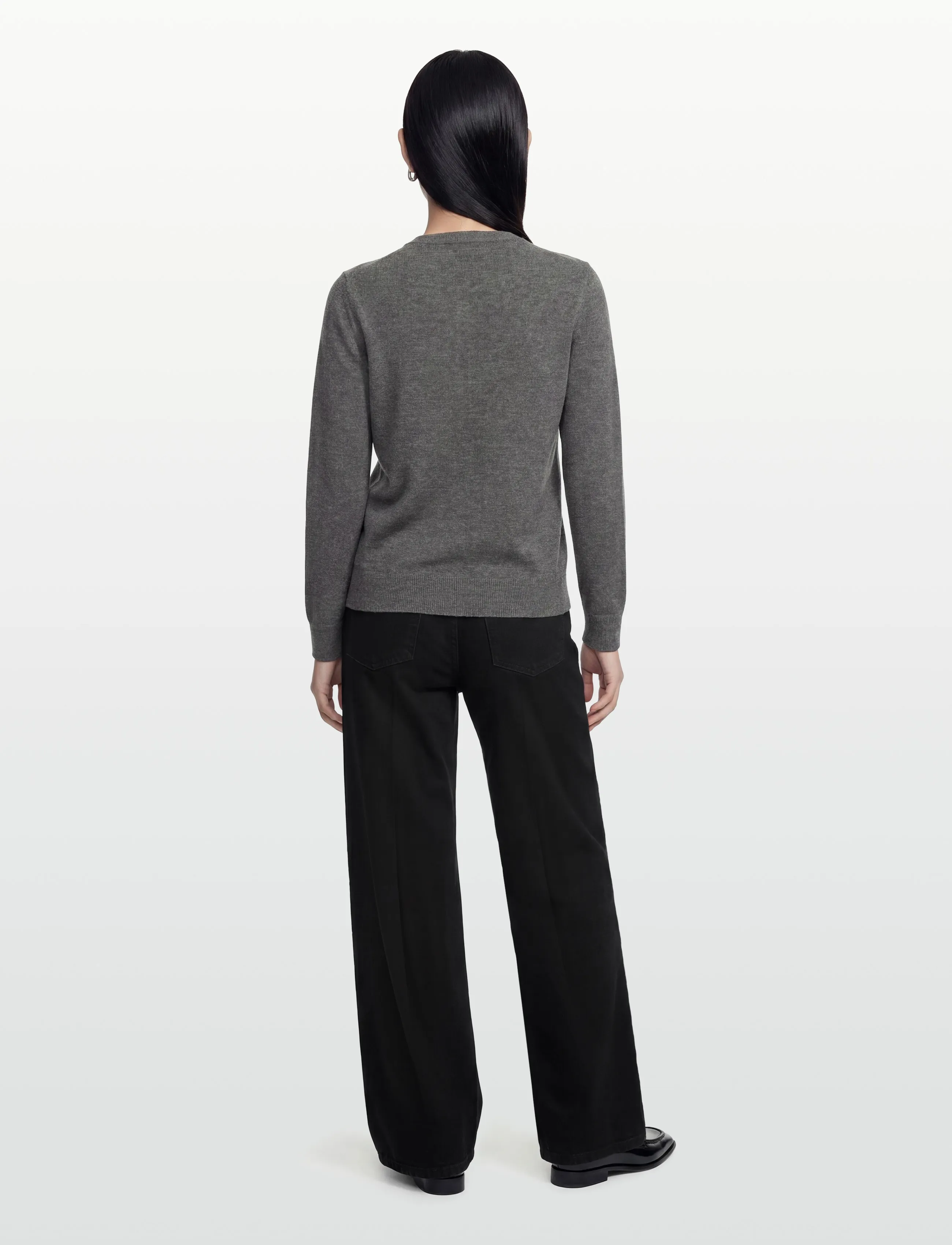 Gant - SUPERFINE LAMBSWOOL CARDIGAN - charcoal melange - 4