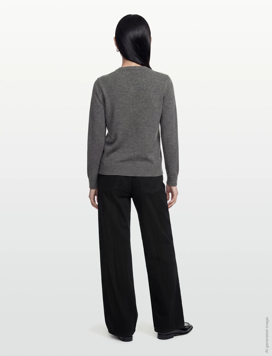 Gant - SUPERFINE LAMBSWOOL CARDIGAN - charcoal melange - 4