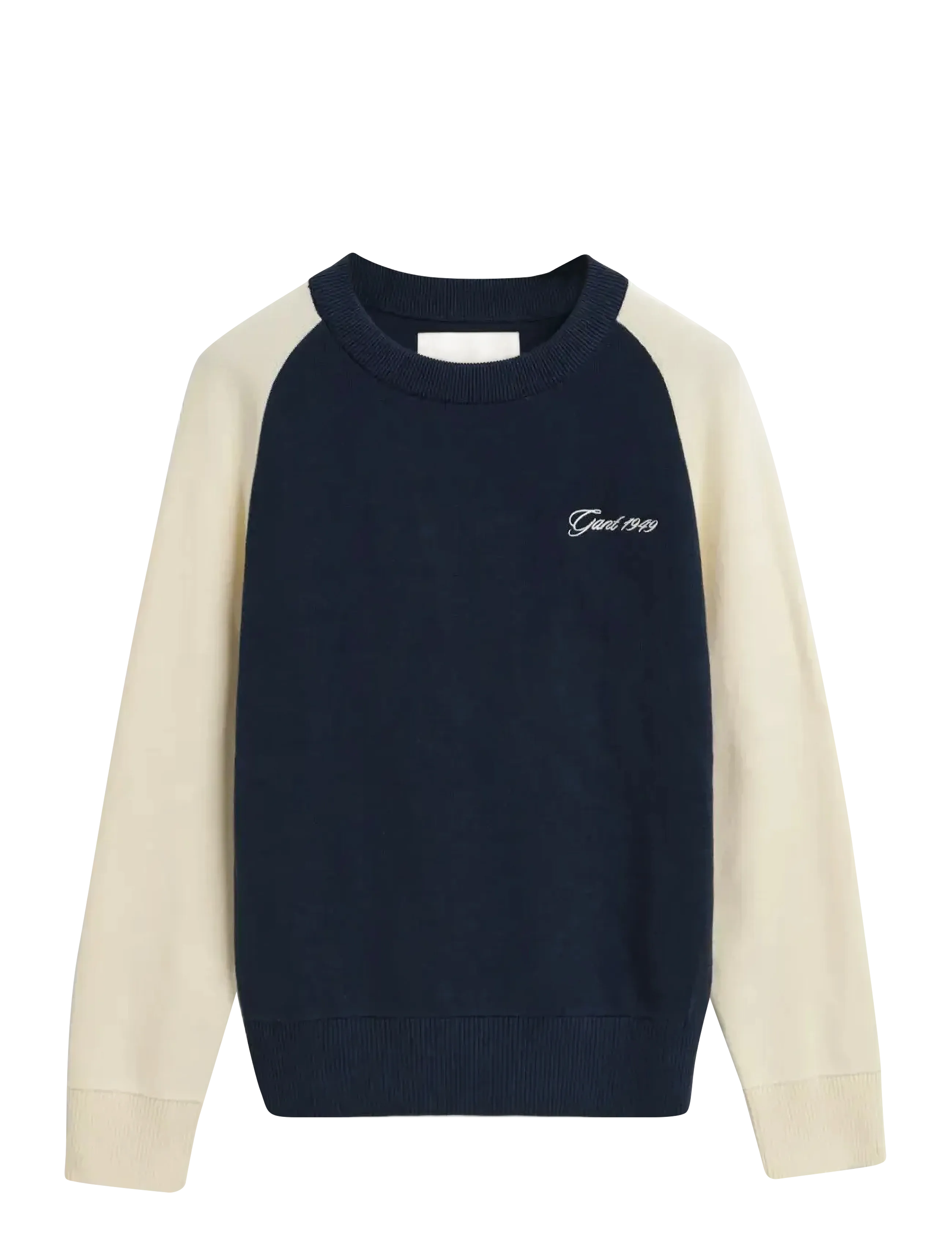 Gant COLOR BLOCKED COTTON C-NECK - Kleidung - EVENING BLUE / blue