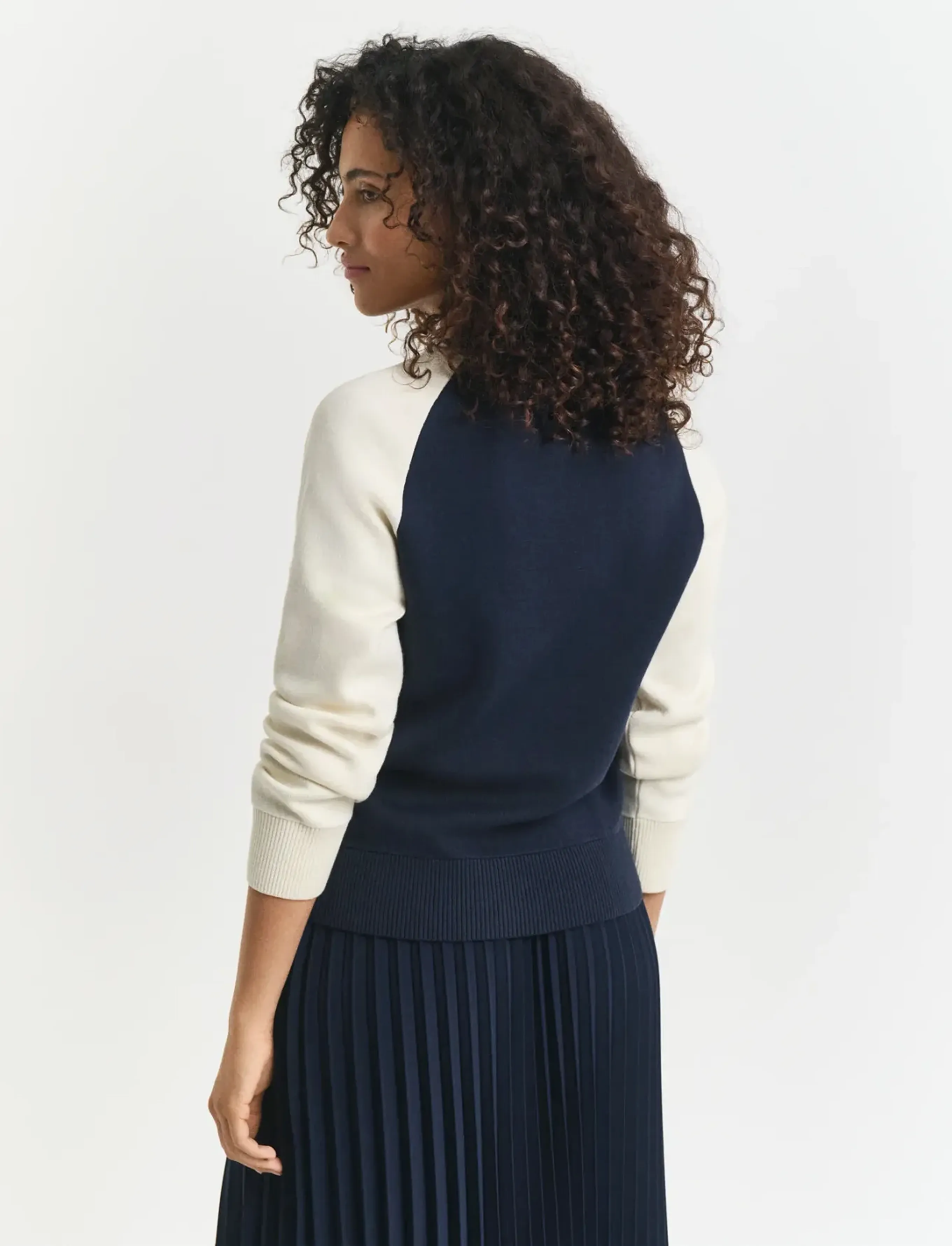Gant - COLOR BLOCKED COTTON C-NECK - mode trends - evening blue - 2