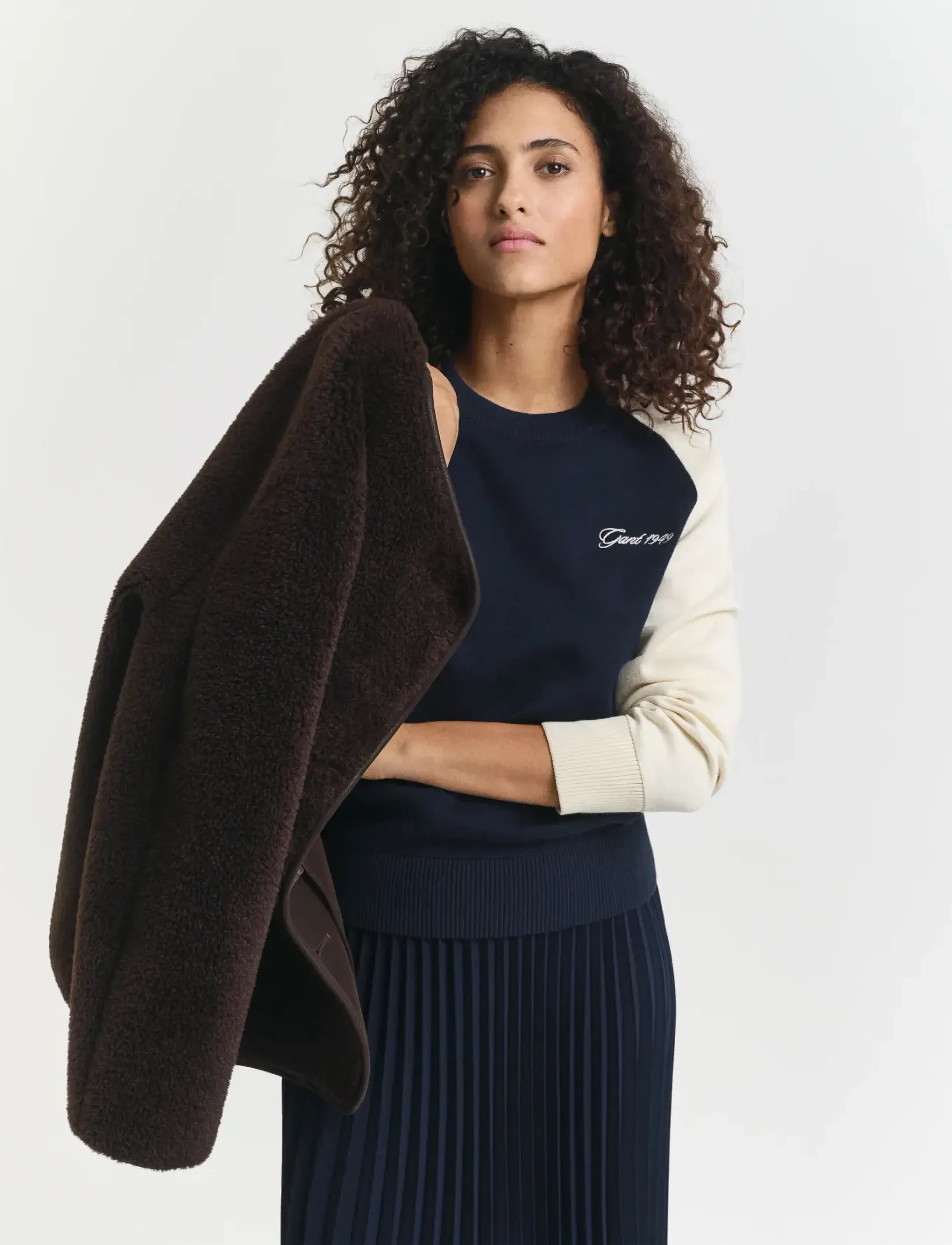 Gant - COLOR BLOCKED COTTON C-NECK - mode trends - evening blue - 3