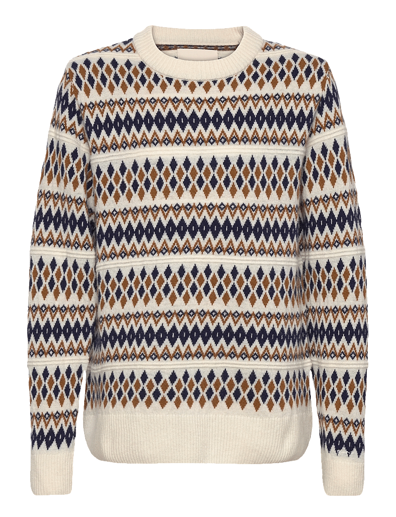 GANT - FAIRISLE C-NECK - pullover - cream - 0