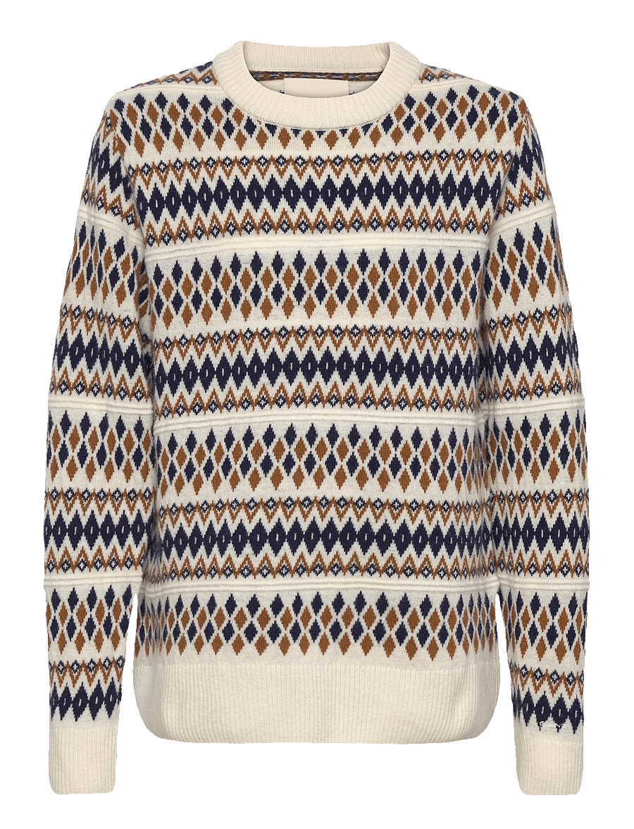 Gant - FAIRISLE C-NECK - sviitrid - cream - 0
