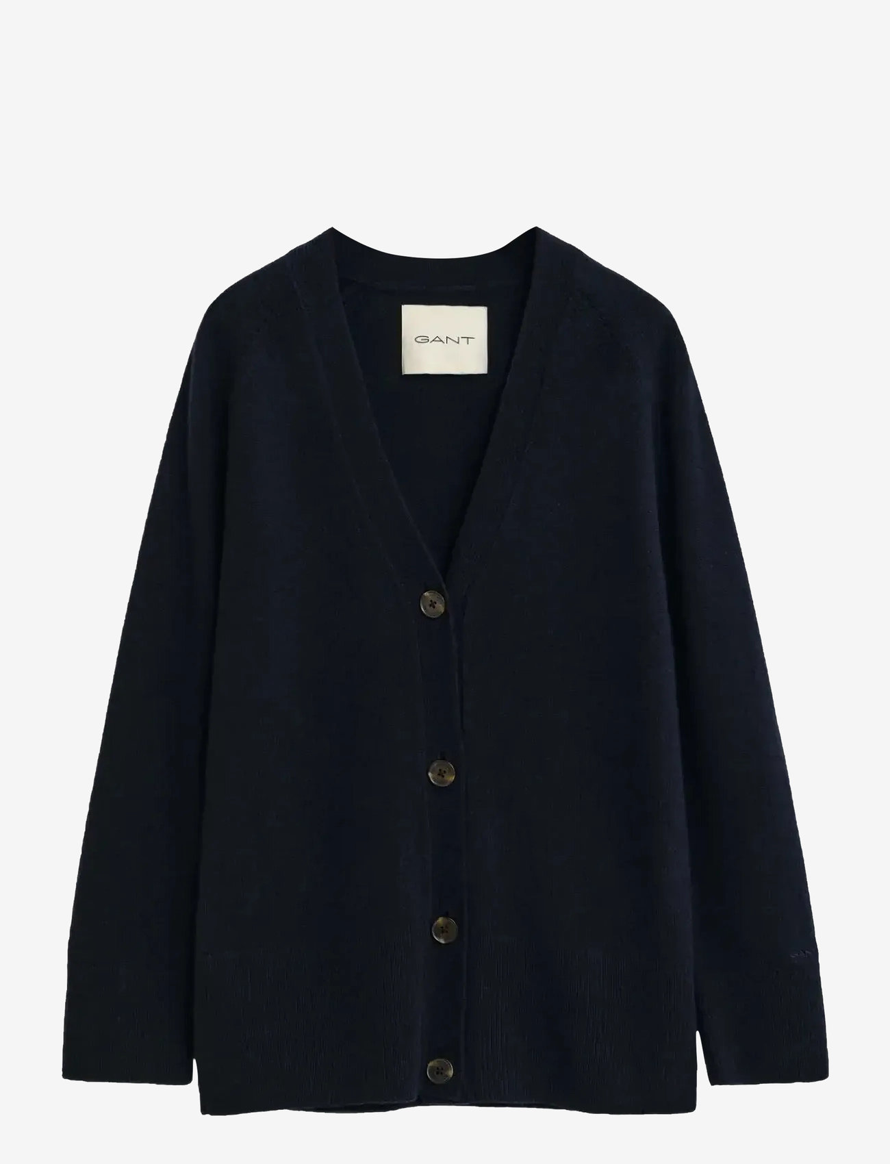 GANT - DETAIL KNIT CARDIGAN - cashmere - evening blue - 1