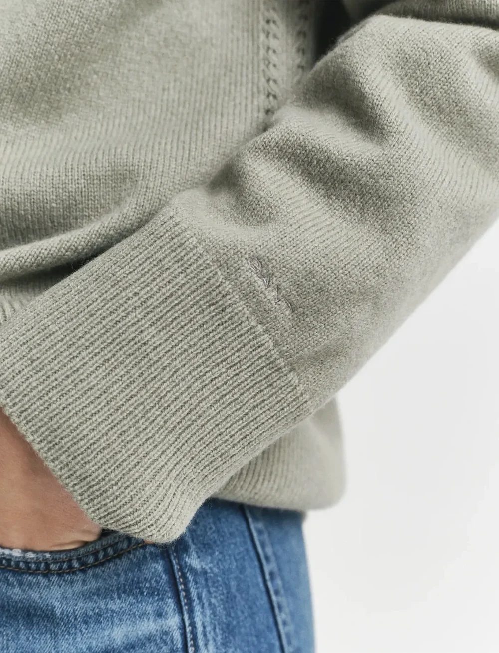 GANT - DETAIL KNIT CARDIGAN - cashmere - faded sage - 5