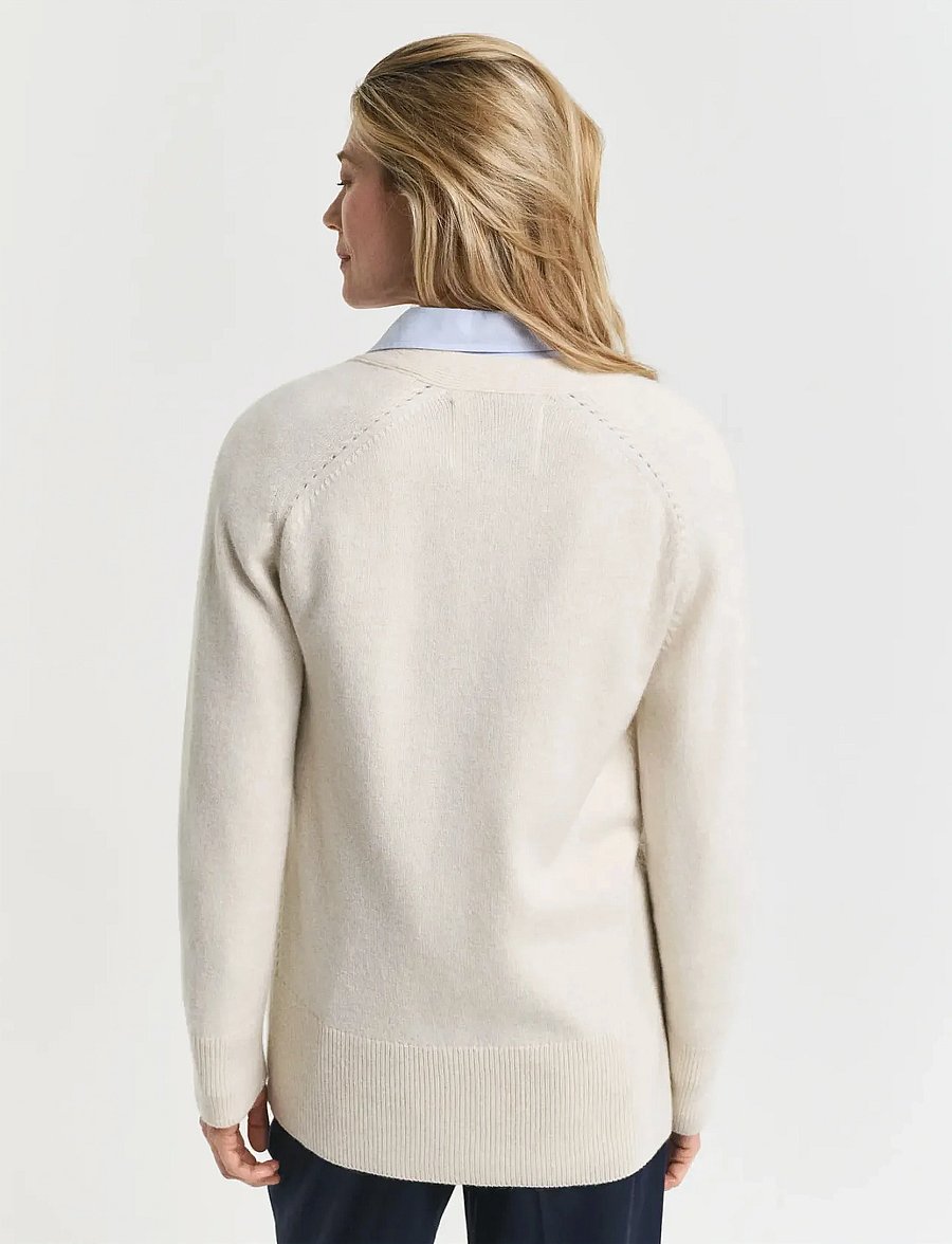 Gant - DETAIL KNIT CARDIGAN - kaschmir - taupe beige - 2