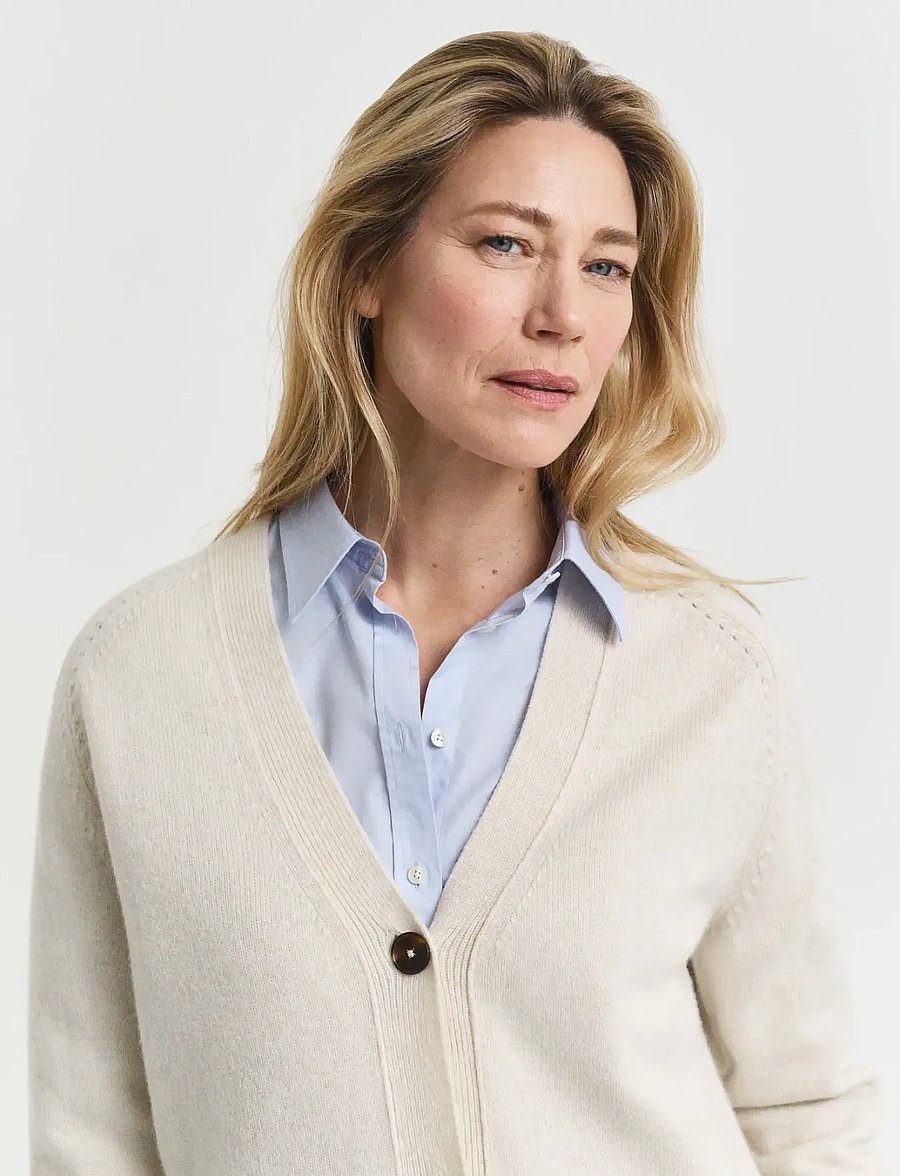 Gant - DETAIL KNIT CARDIGAN - kaschmir - taupe beige - 4
