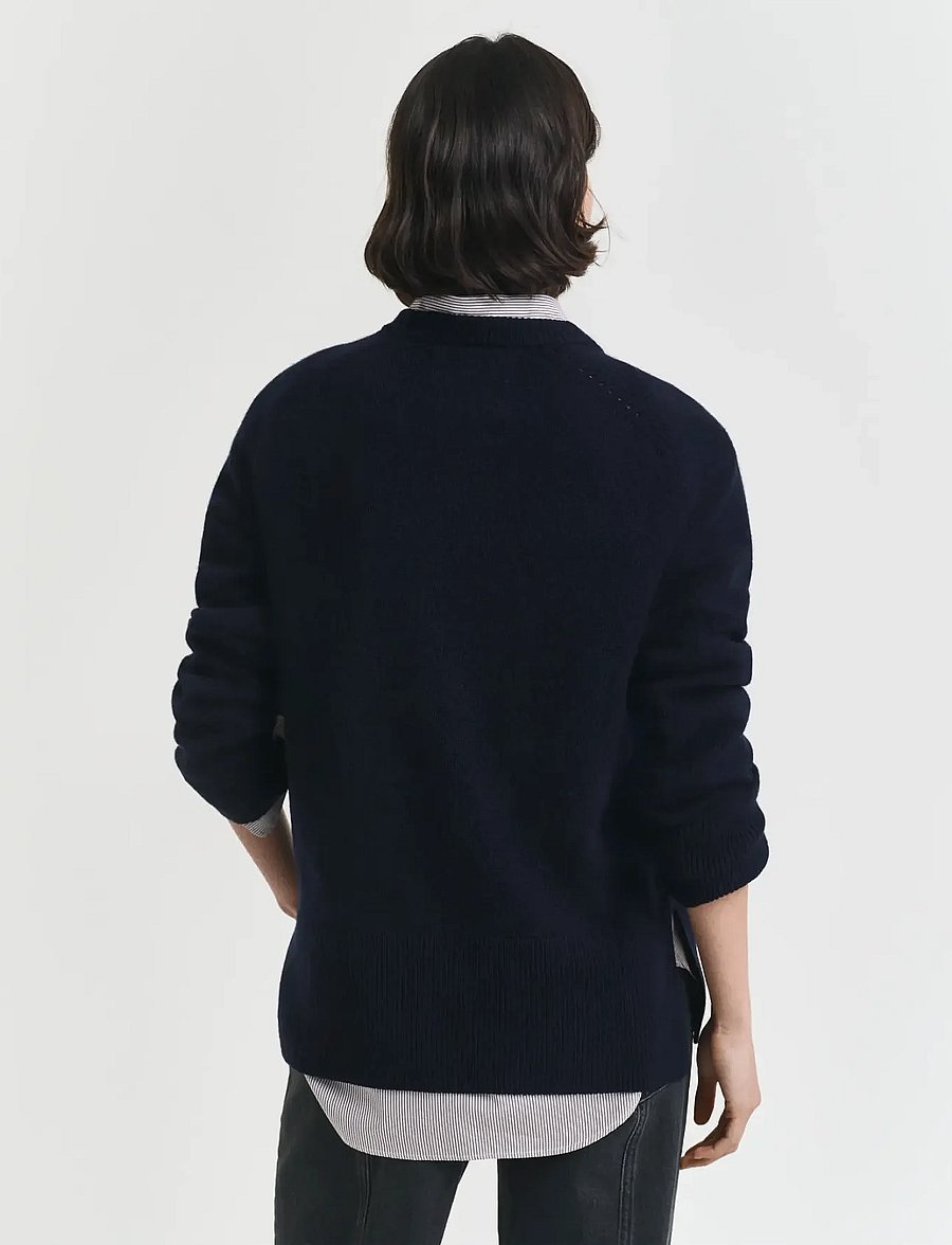 GANT - SOFT WOOL LOUNGE C-NECK - evening blue - 2