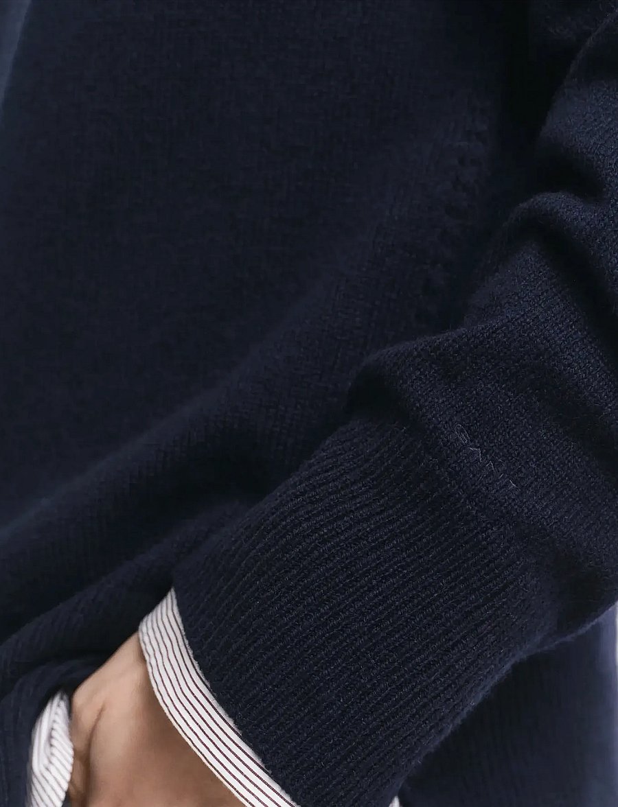 GANT - SOFT WOOL LOUNGE C-NECK - evening blue - 5