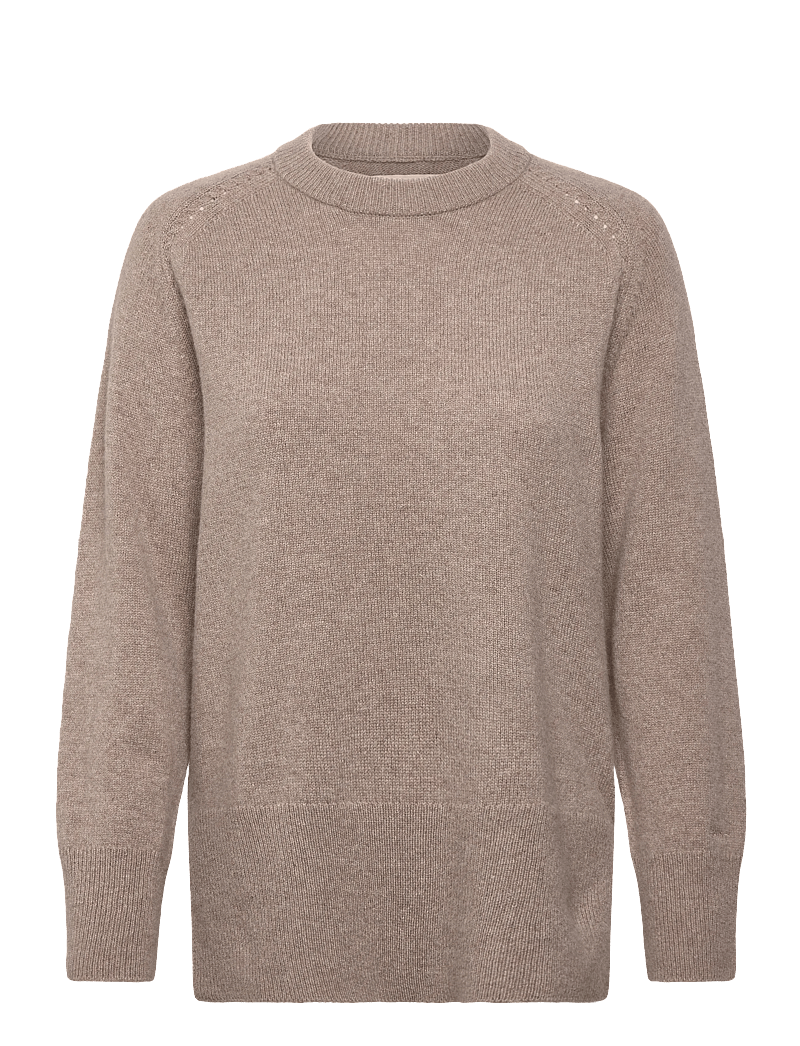 GANT - SOFT WOOL LOUNGE C-NECK - cashmere - taupe beige - 1