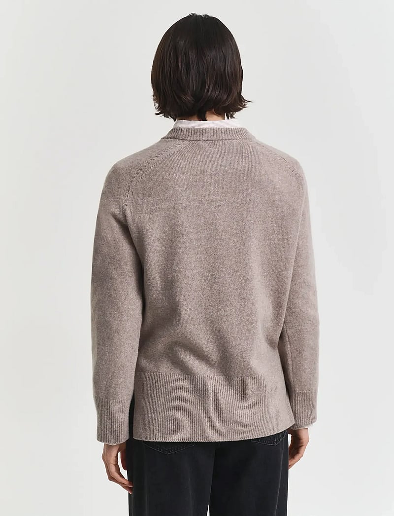GANT - SOFT WOOL LOUNGE C-NECK - cashmere - taupe beige - 5