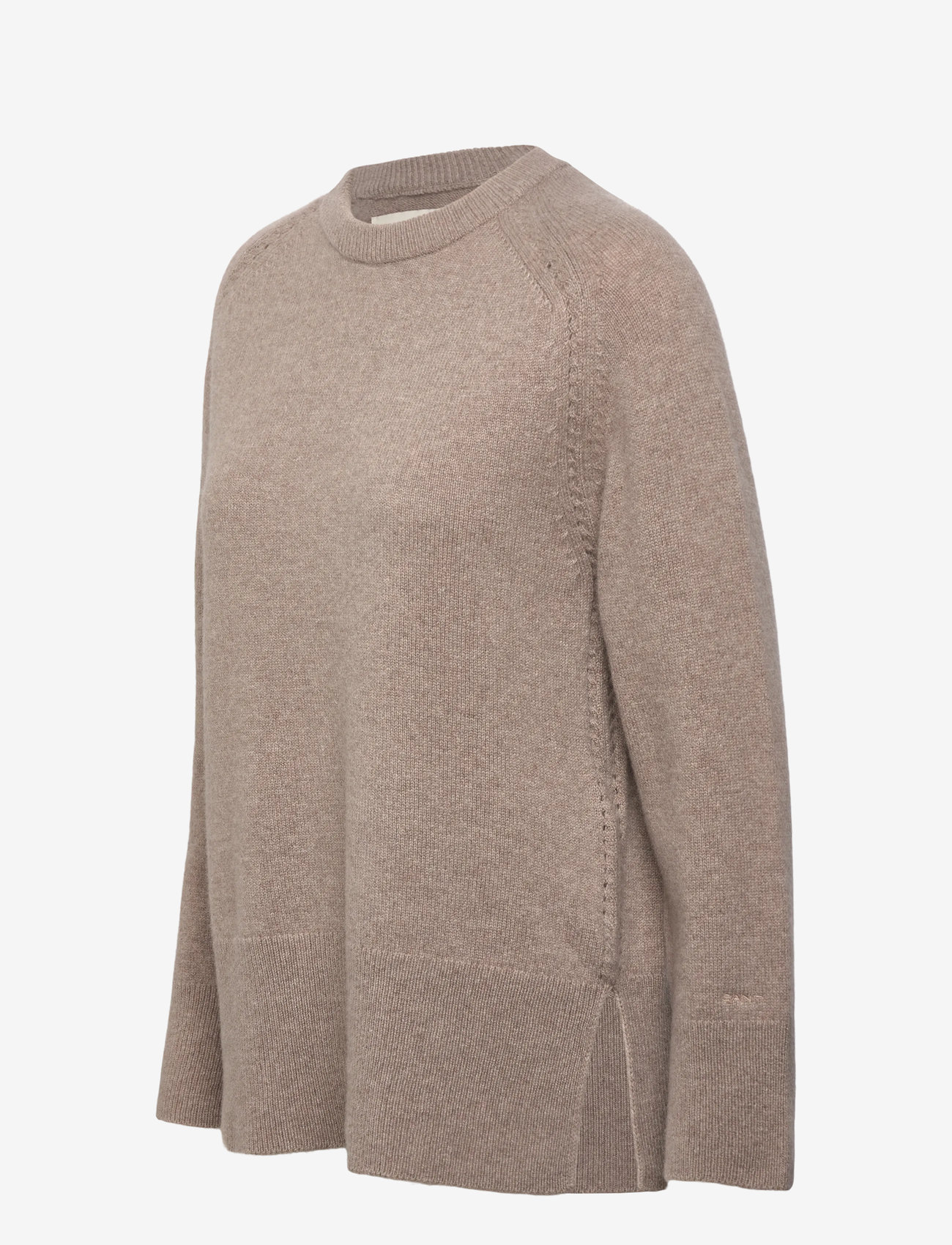 GANT - SOFT WOOL LOUNGE C-NECK - efterårstøj - taupe beige - 2