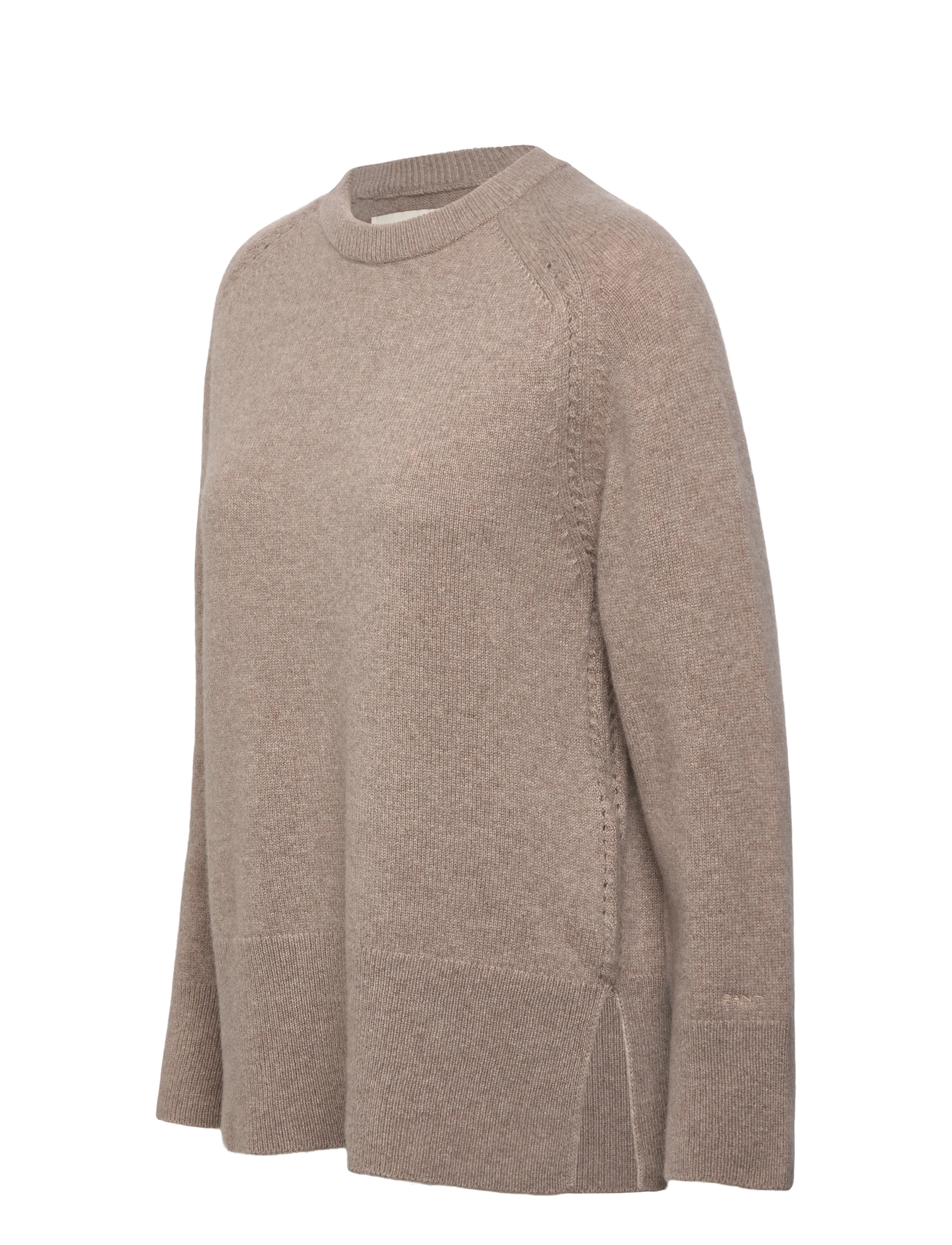 GANT - SOFT WOOL LOUNGE C-NECK - taupe beige - 3