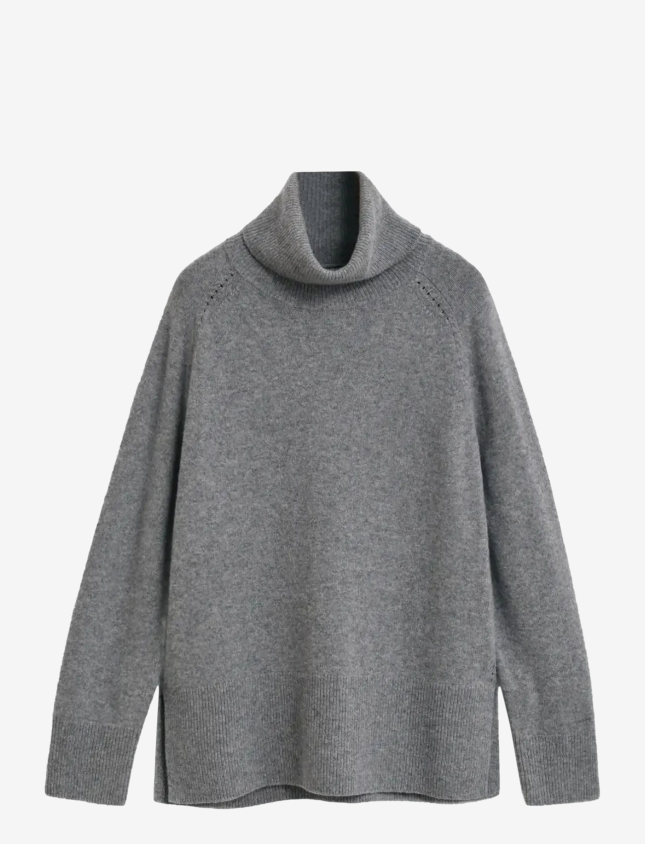GANT - SOFT WOOL TURTLENECK - cashmere - charcoal melange - 1