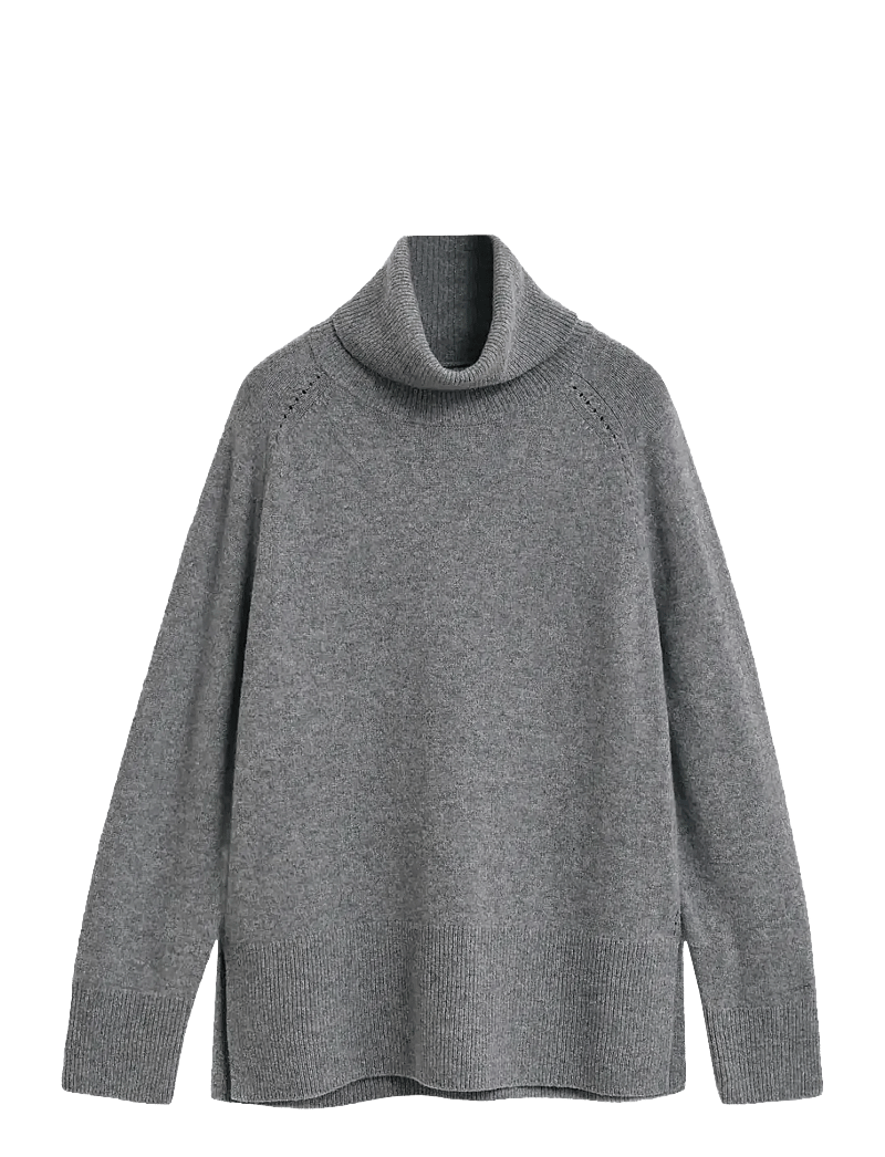 GANT - SOFT WOOL TURTLENECK - cashmere - charcoal melange - 1