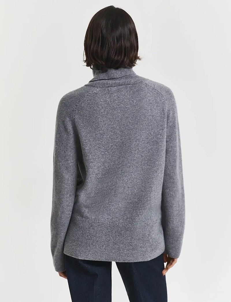 GANT - SOFT WOOL TURTLENECK - cashmere - charcoal melange - 2
