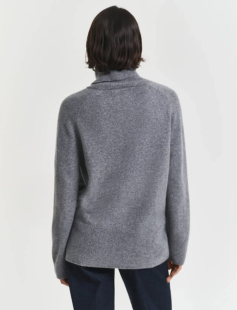 Gant - SOFT WOOL TURTLENECK - cachemire - charcoal melange - 2