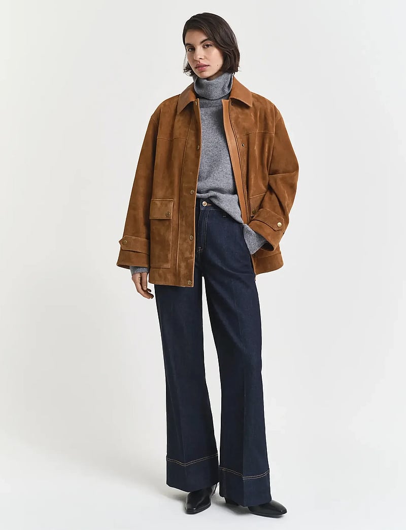 GANT - SOFT WOOL TURTLENECK - cashmere - charcoal melange - 3