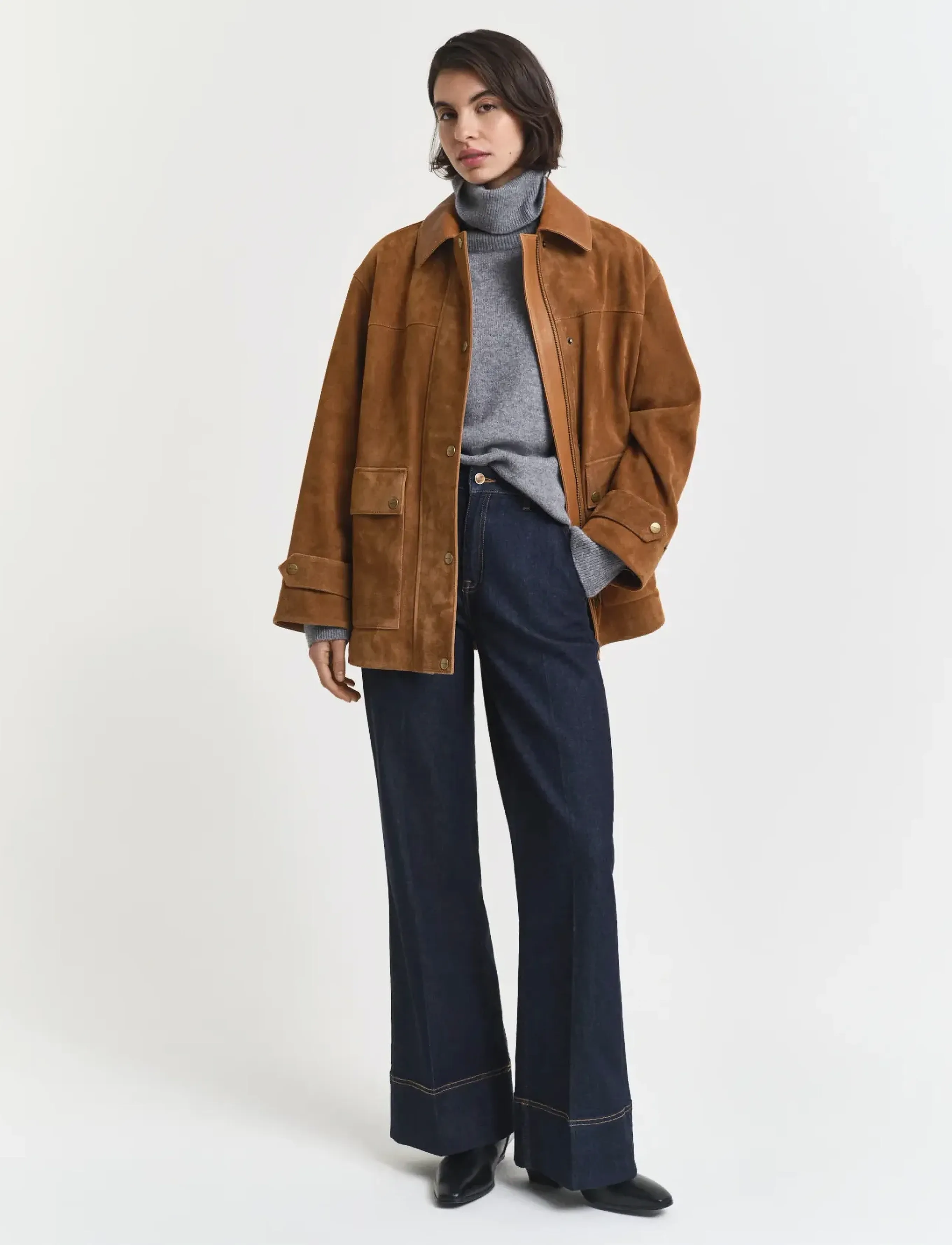 Gant - SOFT WOOL TURTLENECK - cashmere - charcoal melange - 3