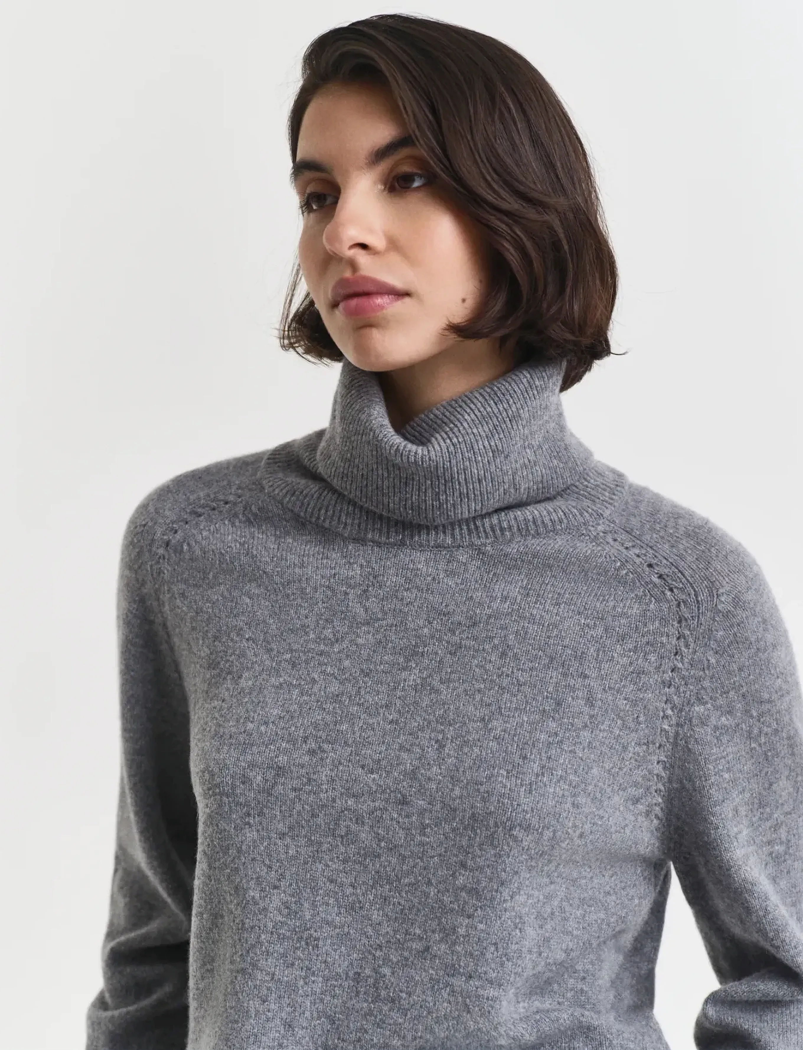 Gant - SOFT WOOL TURTLENECK - cashmere - charcoal melange - 4