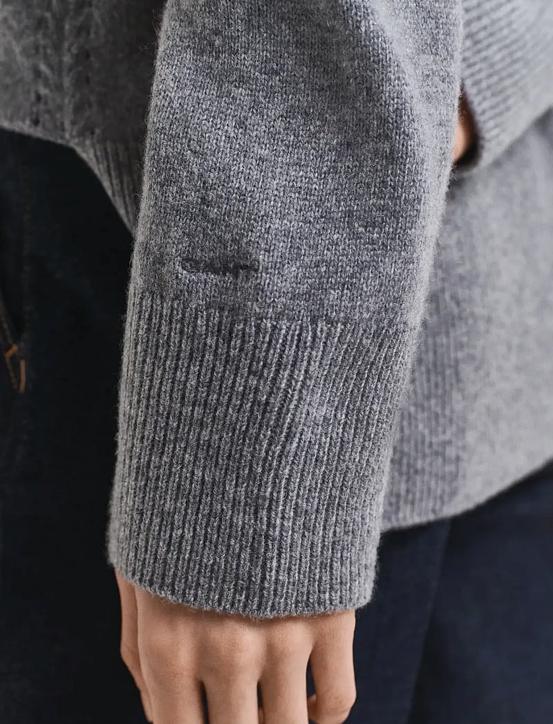 GANT - SOFT WOOL TURTLENECK - cashmere - charcoal melange - 5