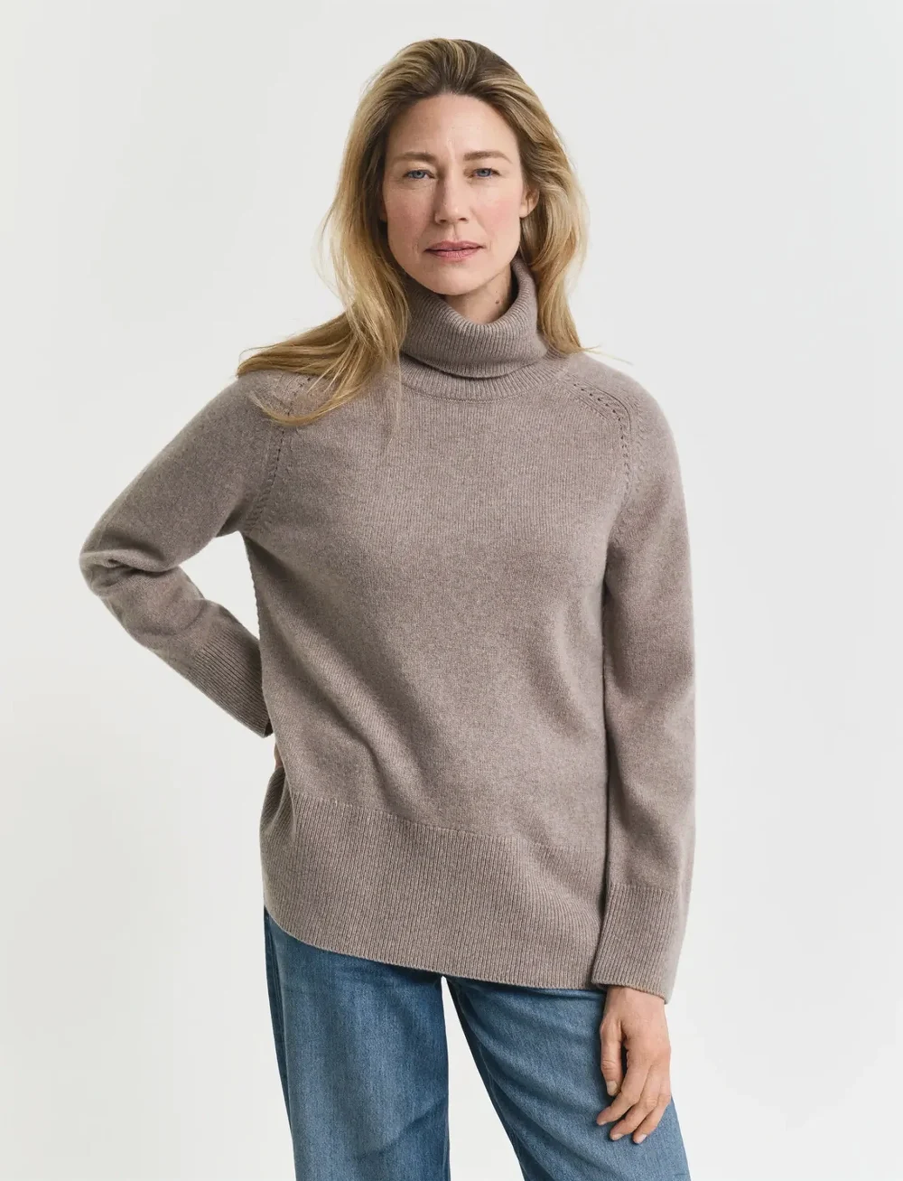 GANT - SOFT WOOL TURTLENECK - cashmere - taupe beige - 0
