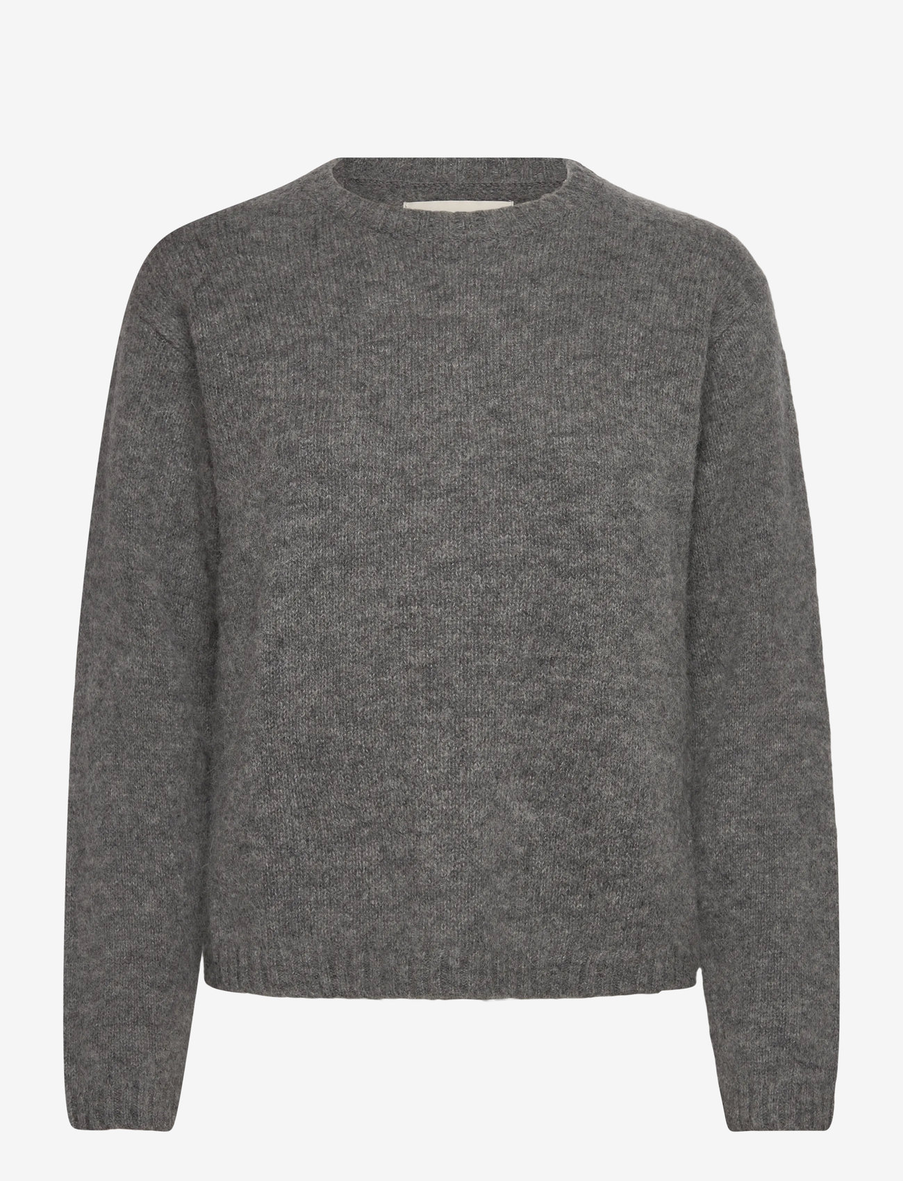 GANT - ALPACA BLEND C-NECK - striktrøjer - charcoal melange - 0