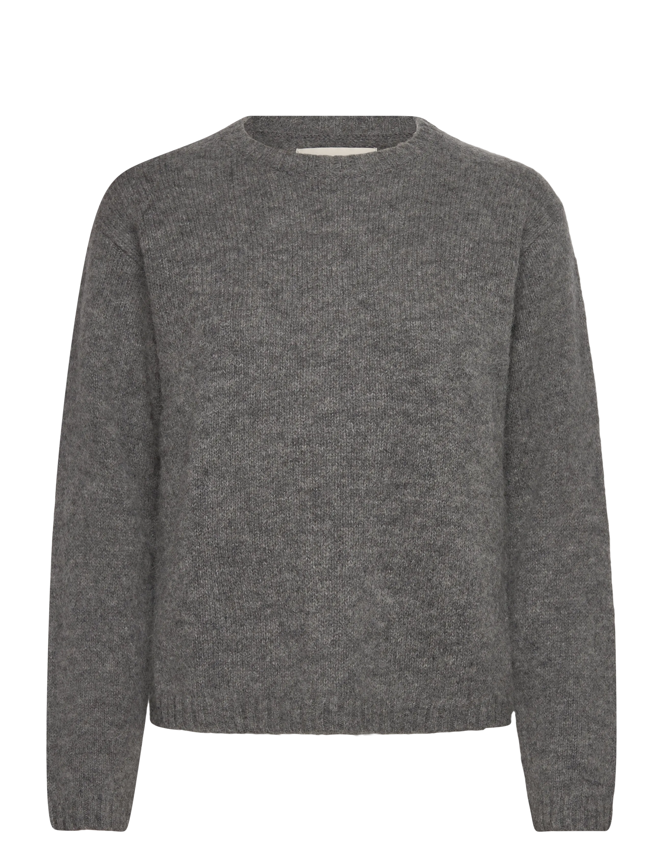 ALPACA BLEND C-NECK - CHARCOAL MELANGE