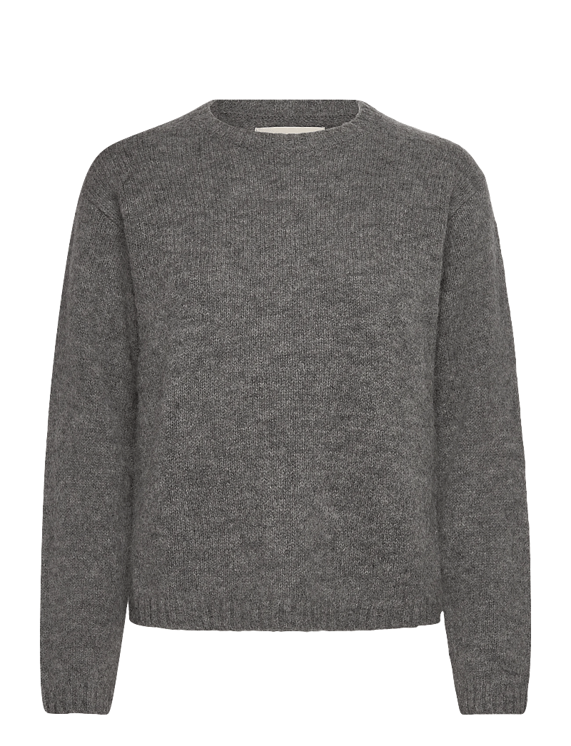 GANT - ALPACA BLEND C-NECK - stickade tröjor - charcoal melange - 0