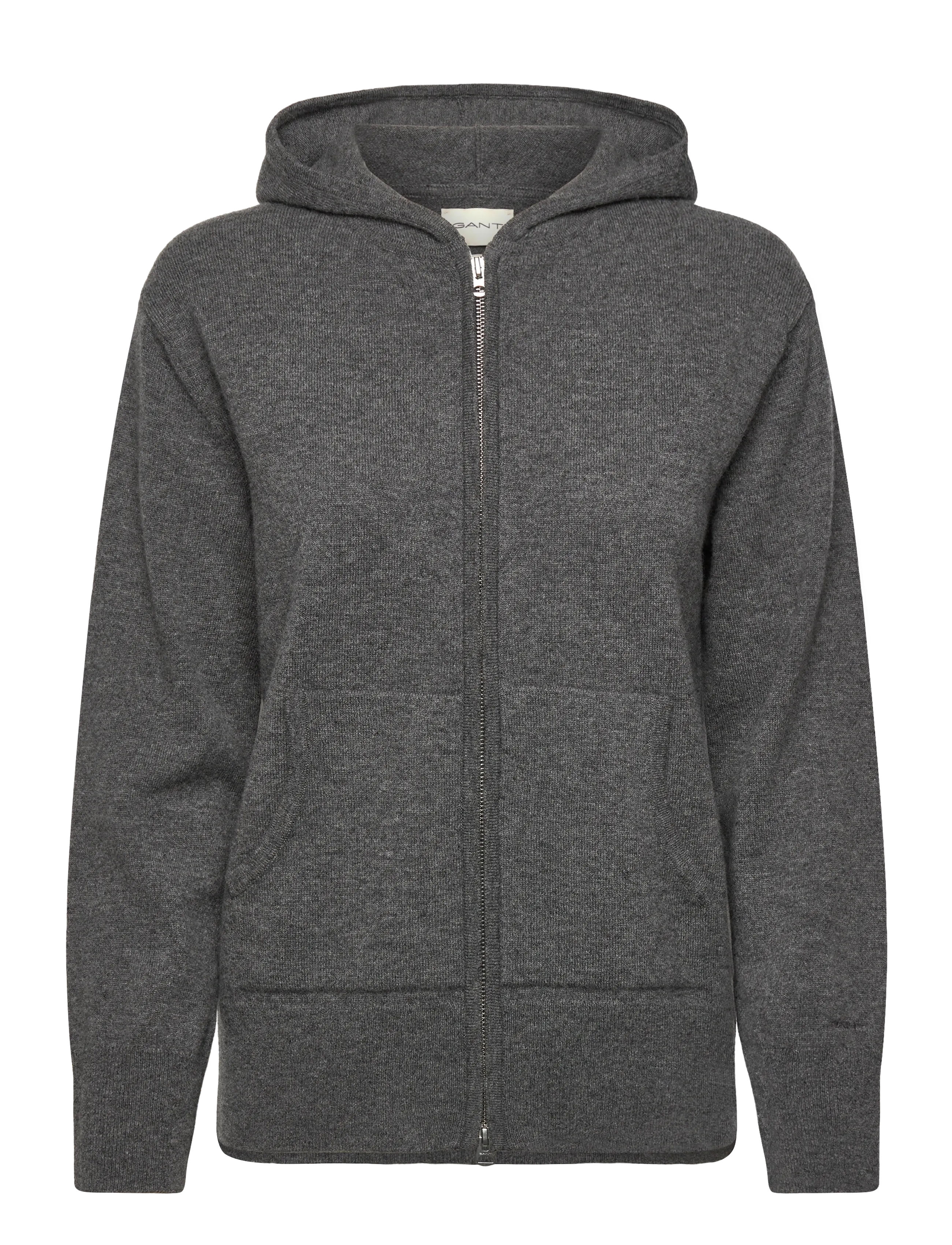 Gant SUPERFINE LAMBSWOOL ZIP HOODIE - Puhkerõivad - CHARCOAL MELANGE / grey