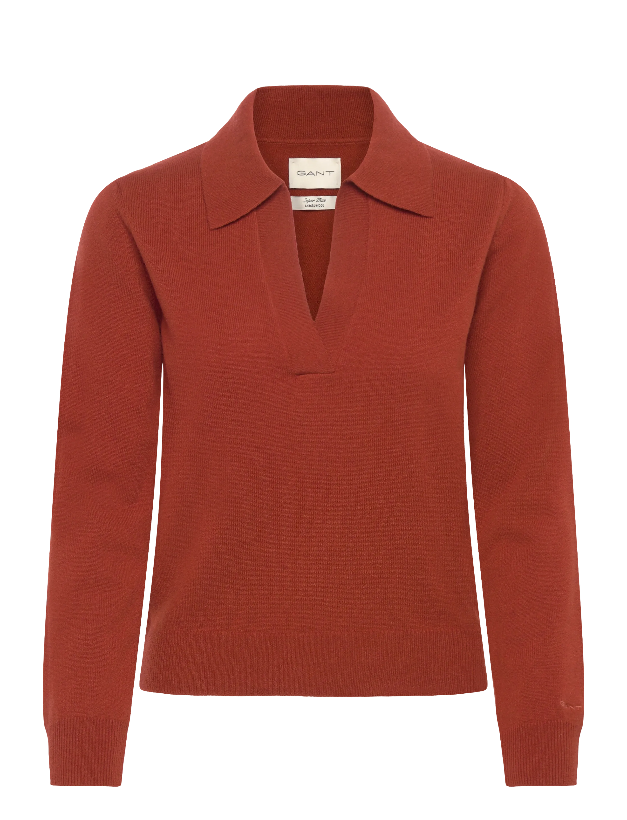 GANT SUPERFINE LAMBSWOOL RUGGER - GANT - MODERN RUST / red