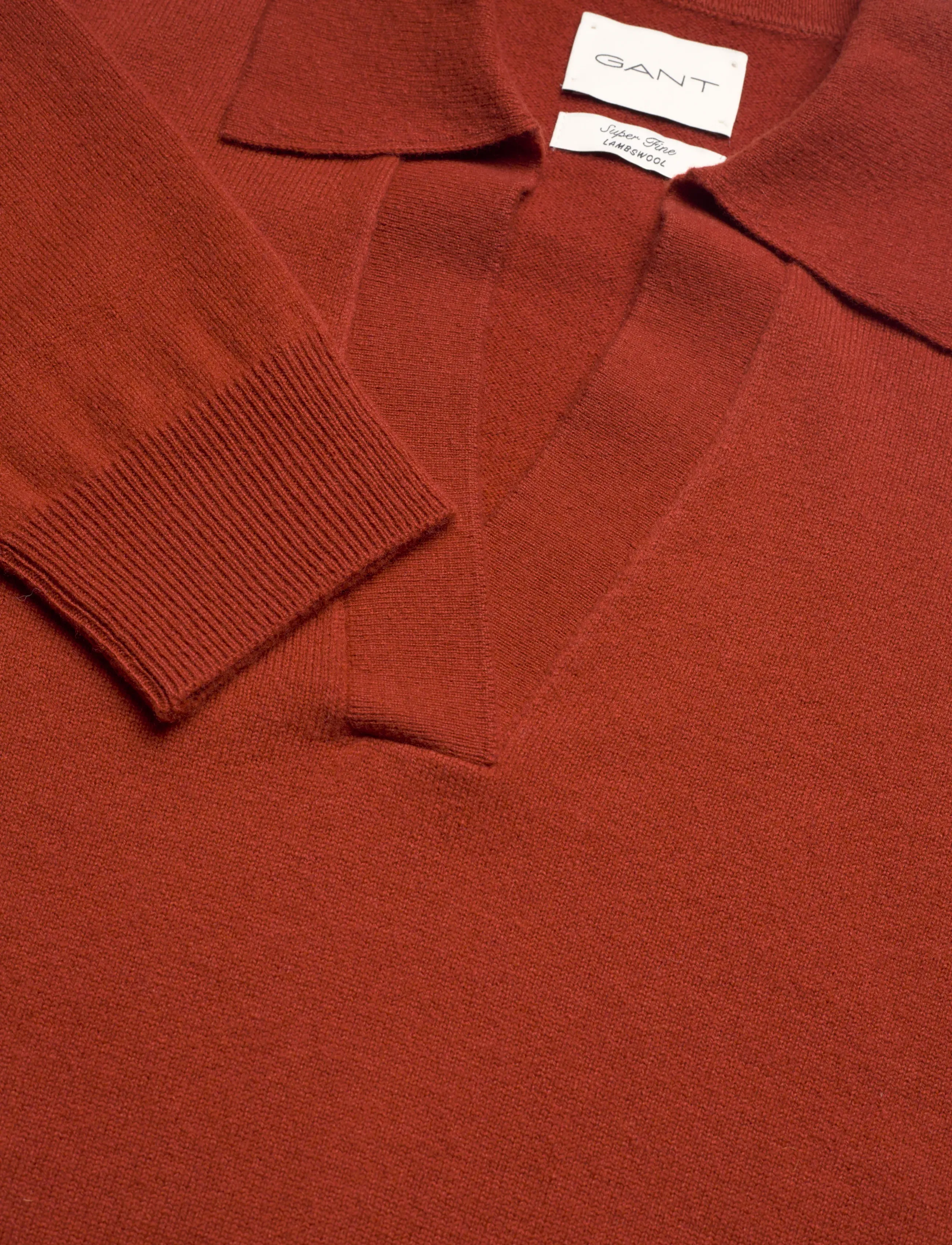 GANT - SUPERFINE LAMBSWOOL RUGGER - modern rust - 2
