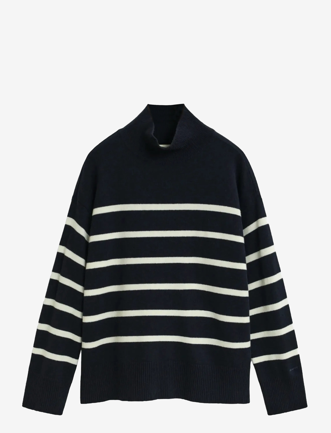 Gant - SUPERFINE LAMBSWOOL STRIPE MOCK - pullover - evening blue - 1