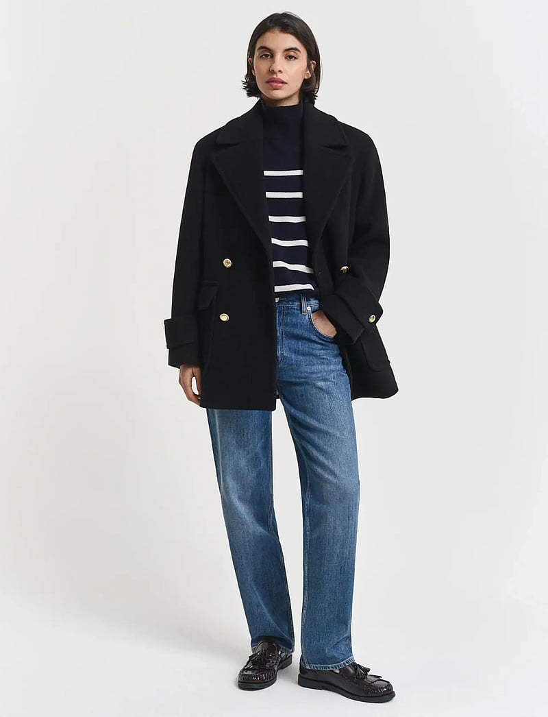 GANT - SUPERFINE LAMBSWOOL STRIPE MOCK - pullover - evening blue - 4