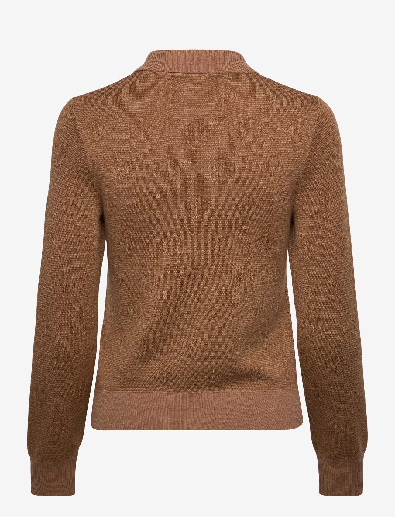 GANT - MONOGRAM KNIT POLO - stickade tröjor - whiskey brown - 1