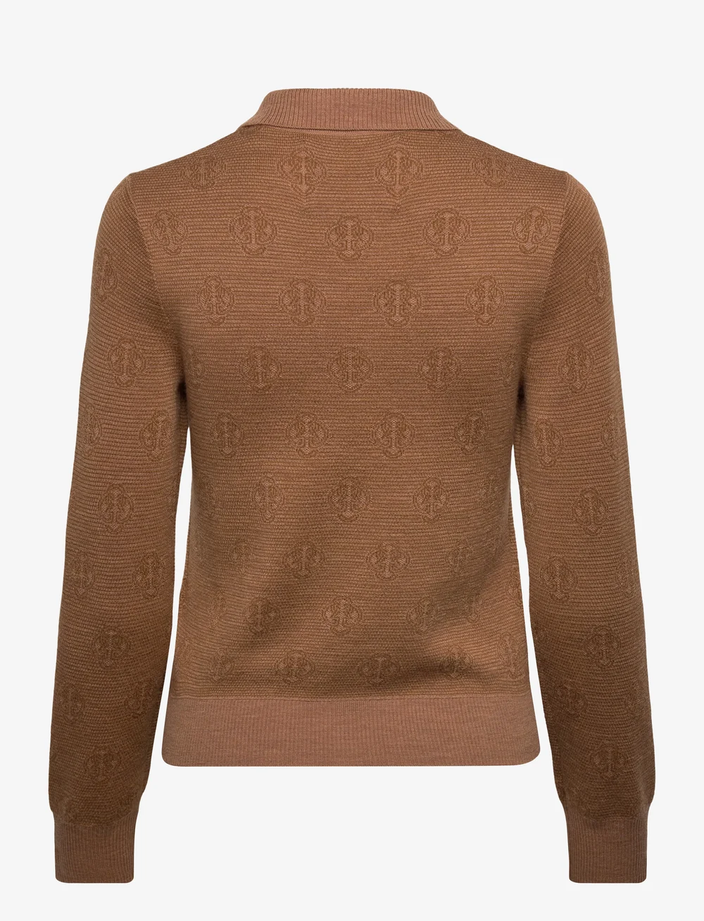 GANT - MONOGRAM KNIT POLO - striktrøjer - whiskey brown - 1