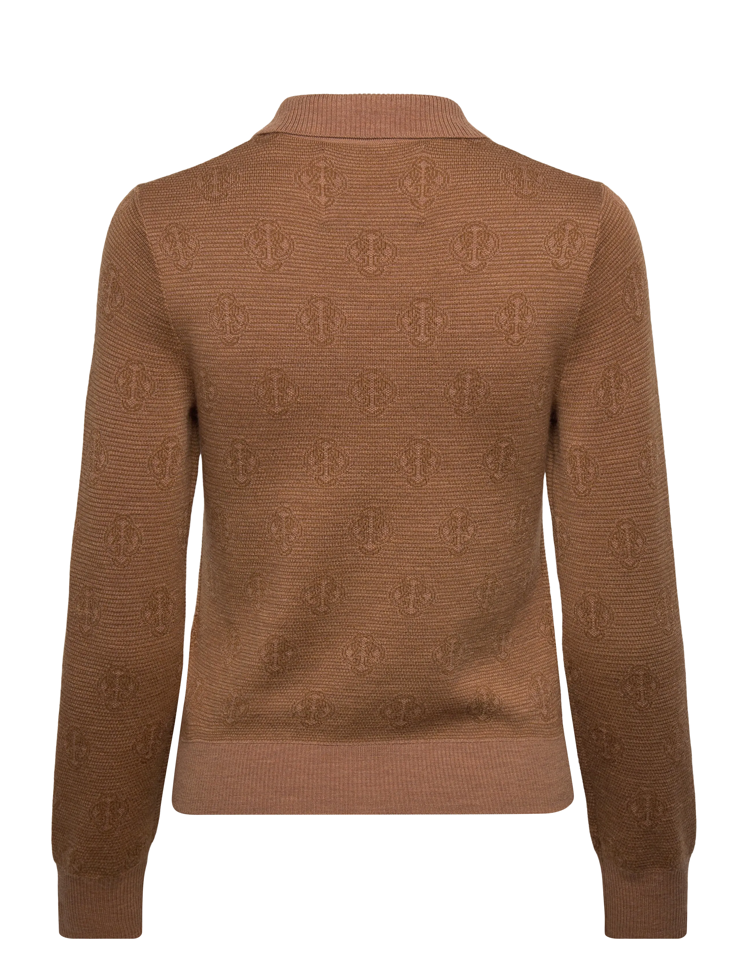 Gant - MONOGRAM KNIT POLO - strikkegensere - whiskey brown - 1