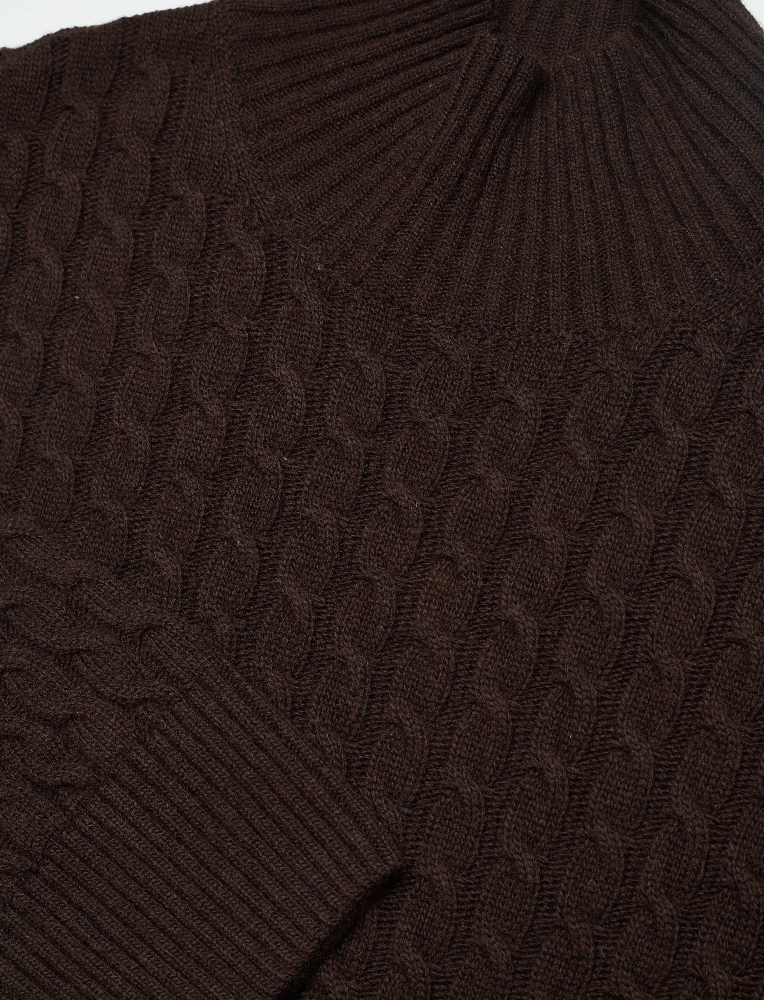 Gant - CABLE KNIT MOCK NECK - kašmirs - deep brown - 2