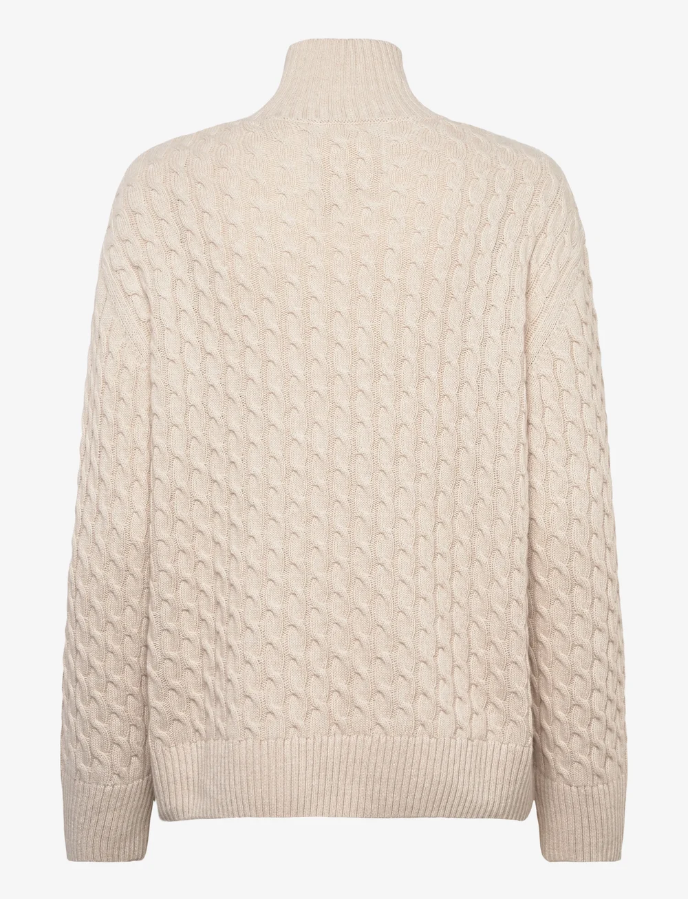 GANT - CABLE KNIT MOCK NECK - coltruien - seed melange - 1