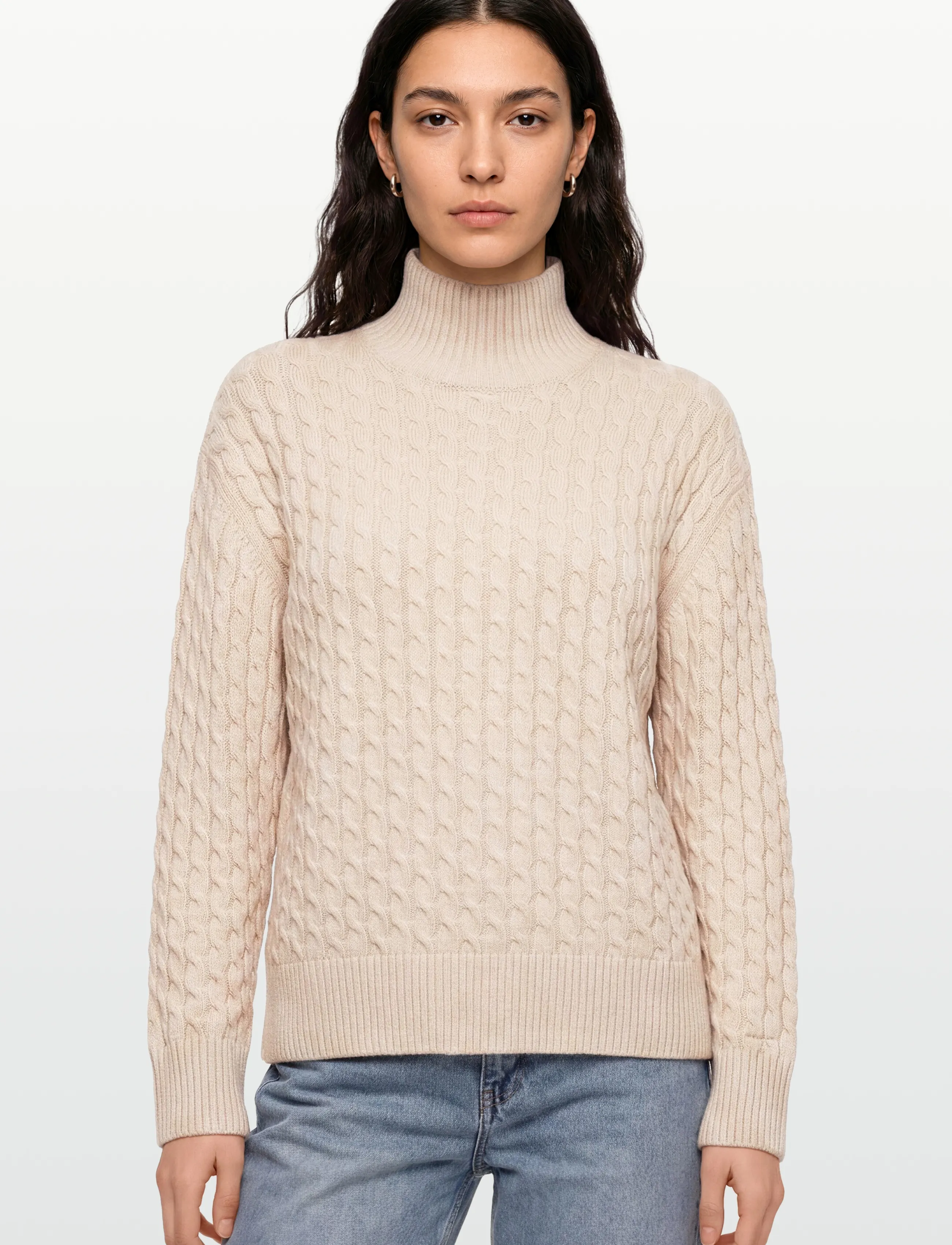 Gant - CABLE KNIT MOCK NECK - kõrge kaelusega džemprid - seed melange - 3