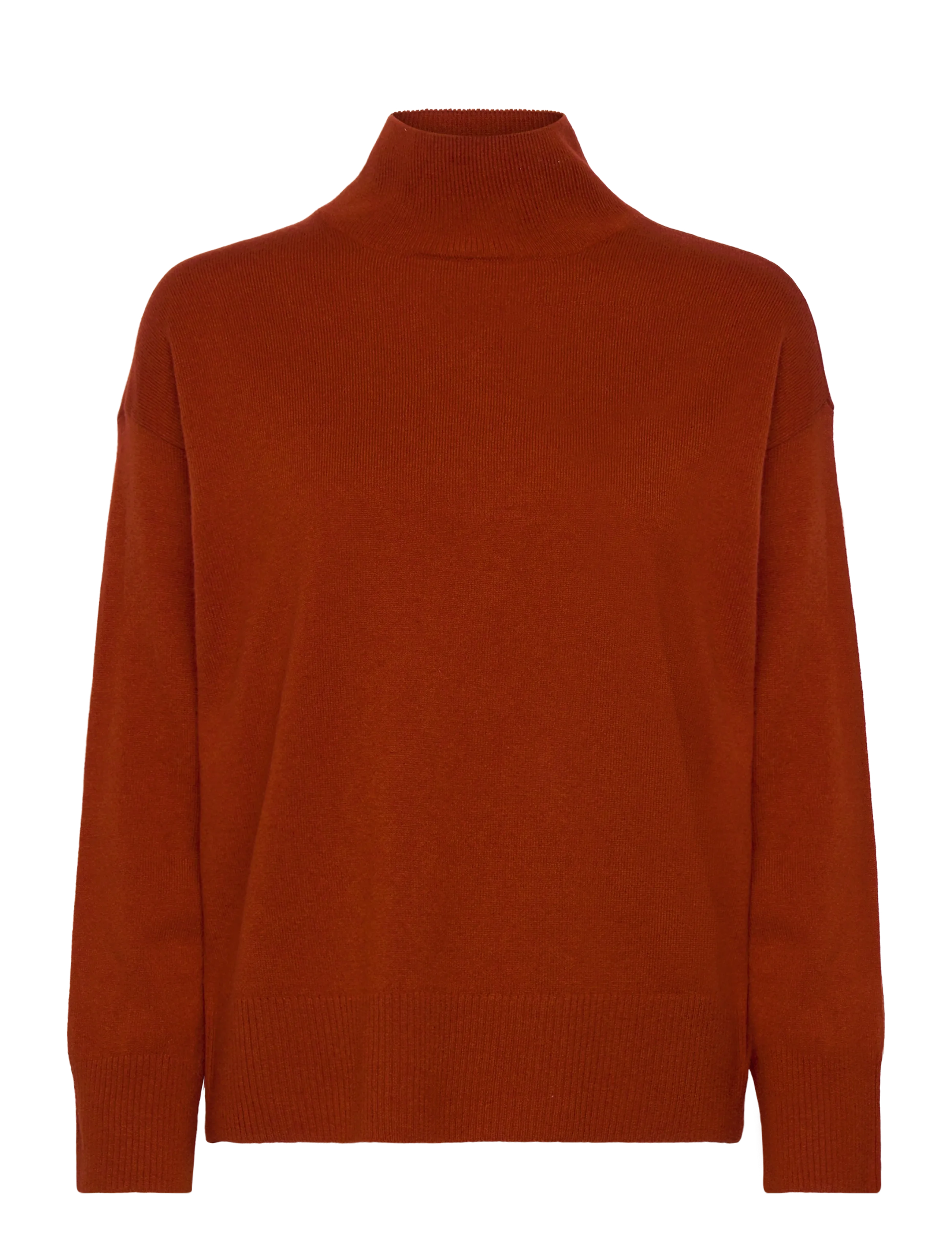 GANT SUPERFINE LAMBSWOOL MOCK NECK - Stickat - MODERN RUST / red