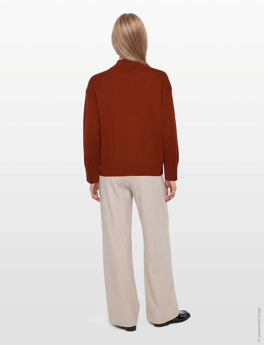 Gant - SUPERFINE LAMBSWOOL MOCK NECK - modern rust - 4