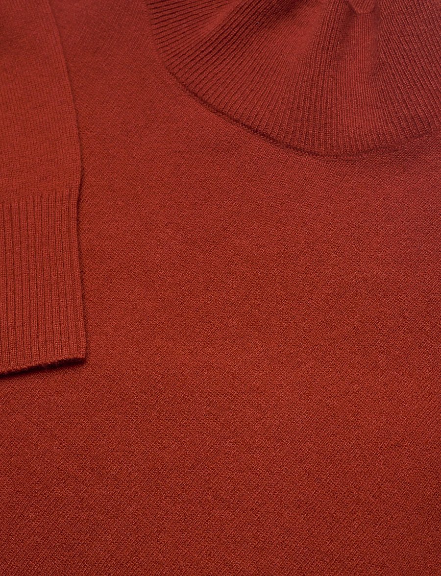 Gant - SUPERFINE LAMBSWOOL MOCK NECK - modern rust - 5