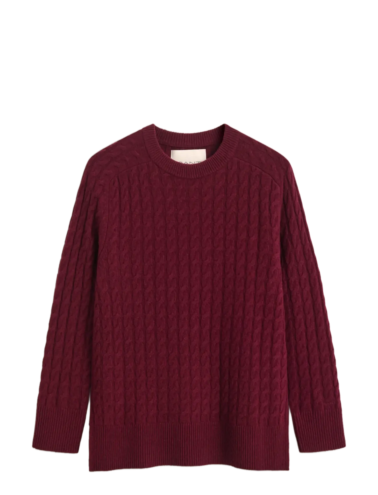Wool Cable Knit C-Neck